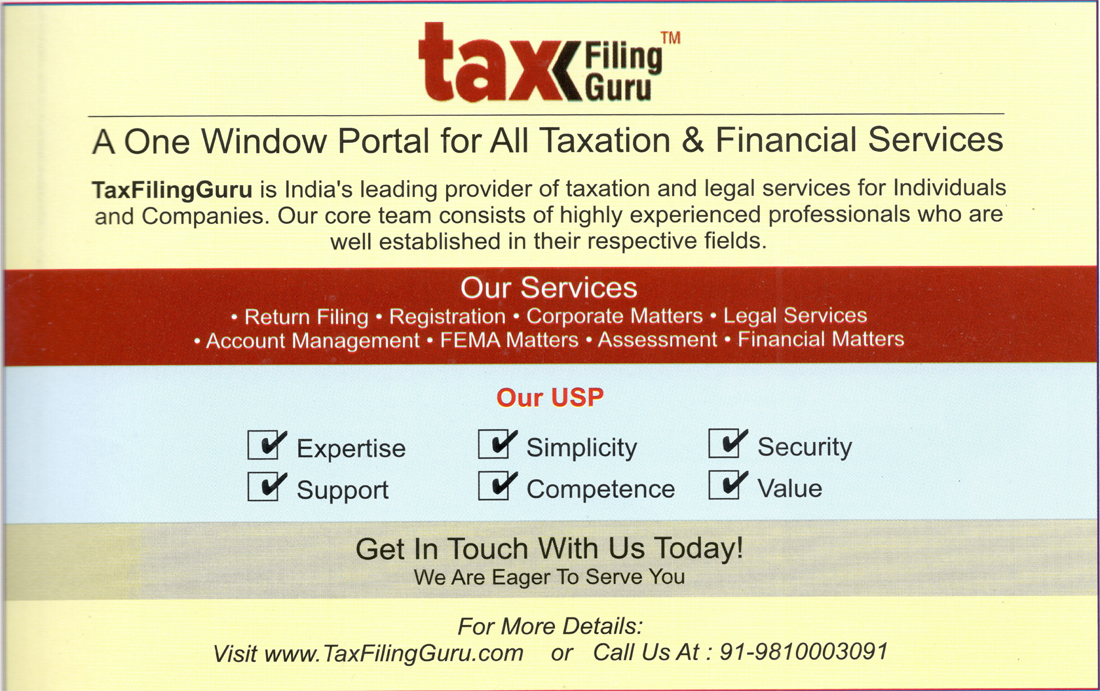 Online Income Tax Return Filing Services In India